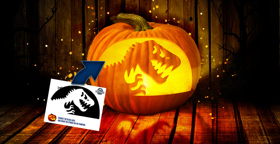 Download your Jurassic Pumpkin Stencil