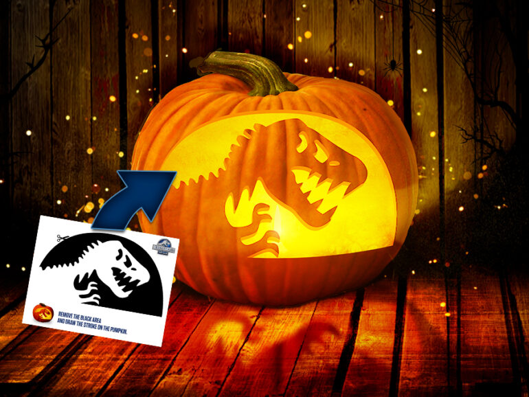 Download your Jurassic Pumpkin Stencil