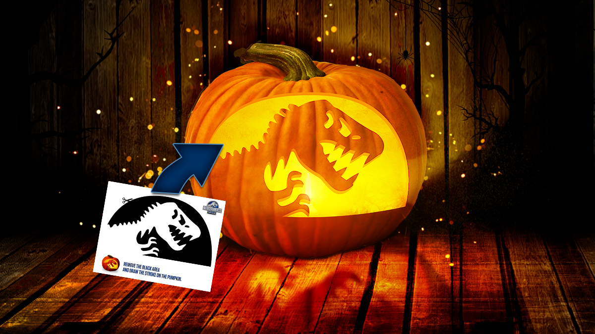 Download your Jurassic Pumpkin Stencil